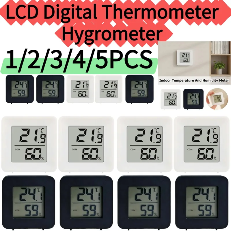 Weather Station Indoor - 1/2/3/4/5PCS Indoor Room Electronic Temperature Humidity