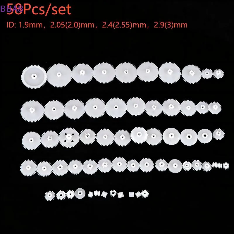 Science Project Robot - [BBA]58Pcs/set Plastic Gear Kit WSFS Gears