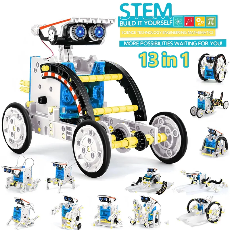 Science Project Robot - 13-in-1 Solar Robot Kits DIY Building