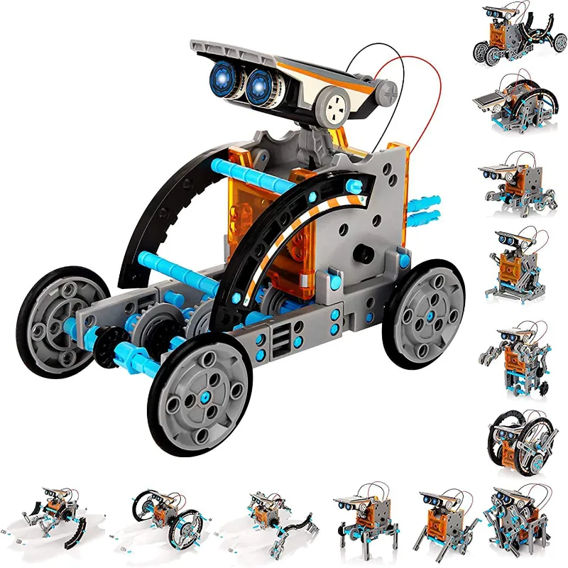 Science Project Robot - 13-in-1 Solar Powered Robot Kit STEM
