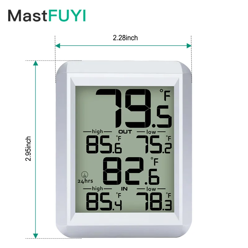 Weather Station Indoor - MASTFUYI Digital Thermometer Indoor Outdoor -