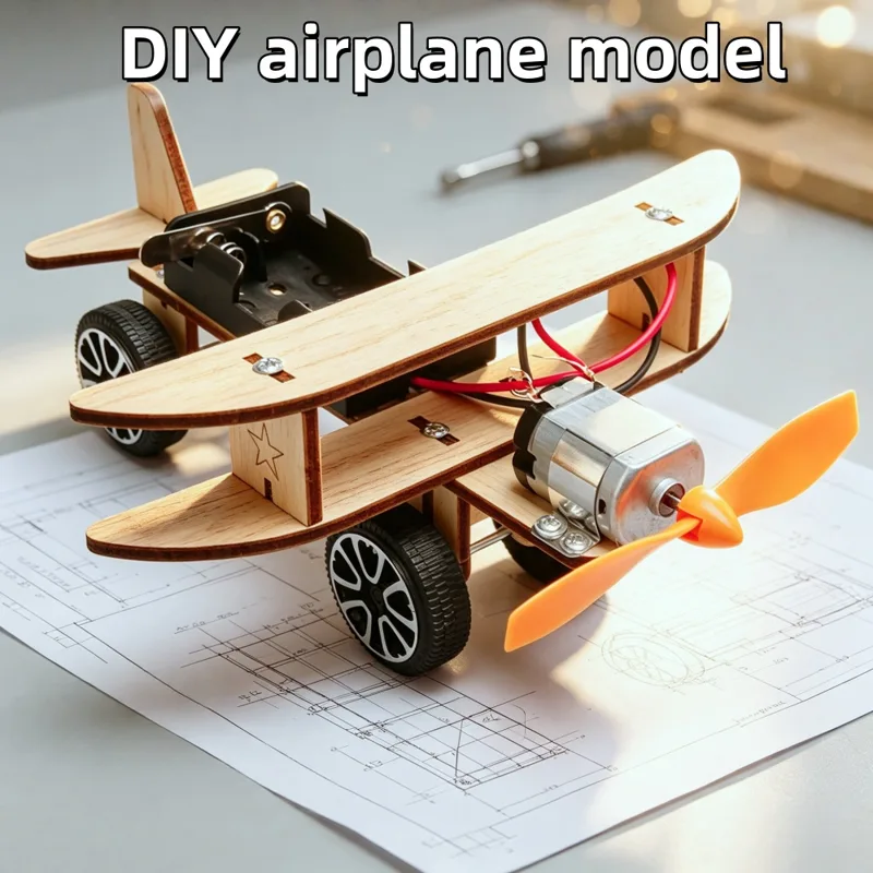 Science Hobby Kit - DIY Assembled Electric Glider Wooden Plane