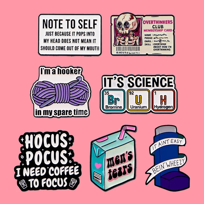 Science Bob - Funny Cartoon Quotes Enamel Pines Chemical