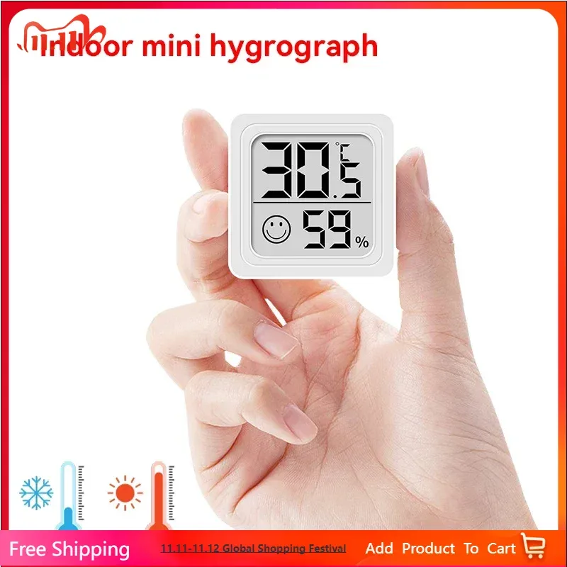 Weather Station Indoor - 2025 New Mini LCD Digital Thermometer
