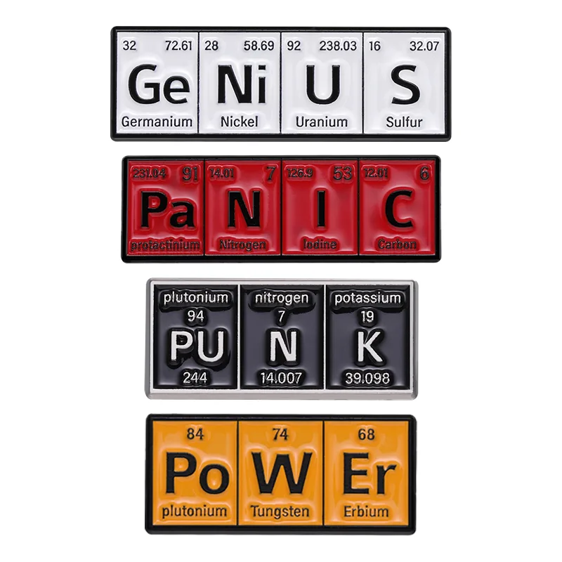 Science Buddies - Chemical Science Element Enamel Pin Brooch