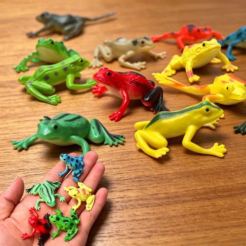 Science And Hobby - 12Pcs Realistic Frogs Statue Kids Science
