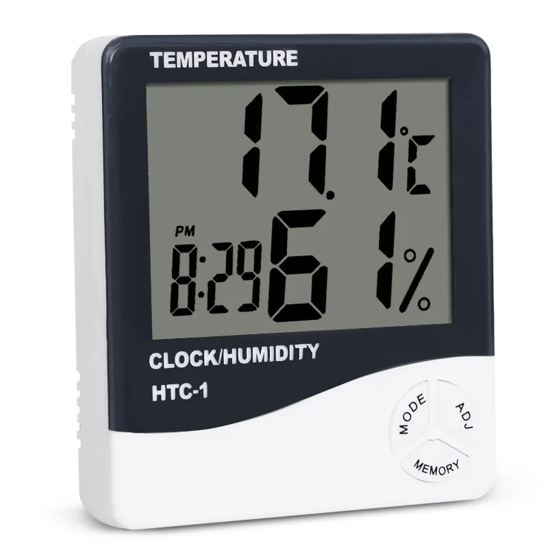 Weather Station Indoor - HTC-1 Indoor Room LCD Digital Electronic