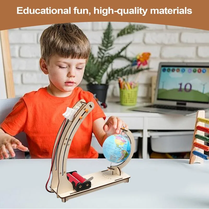Science Project Toys Making - Wooden Satellite Model Making Set Hand