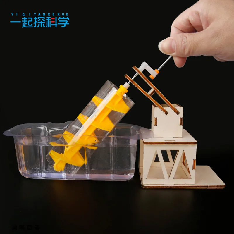 Science Project Diy - Scientific Experiment Archimedes Water Wheel Children's