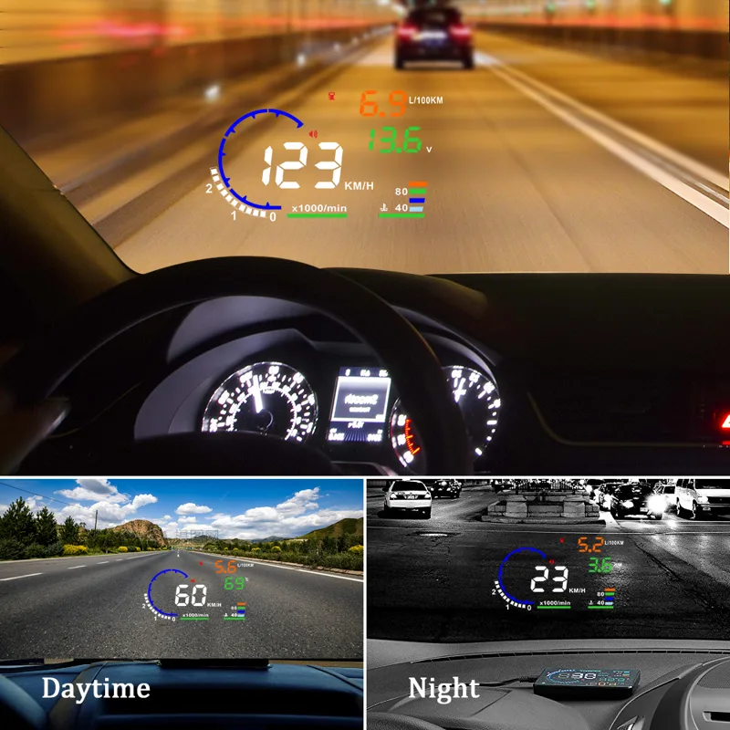 AD 5.5'' OBD2 HUD Car Head Up  - Anemometer Wind Speed recension och pris