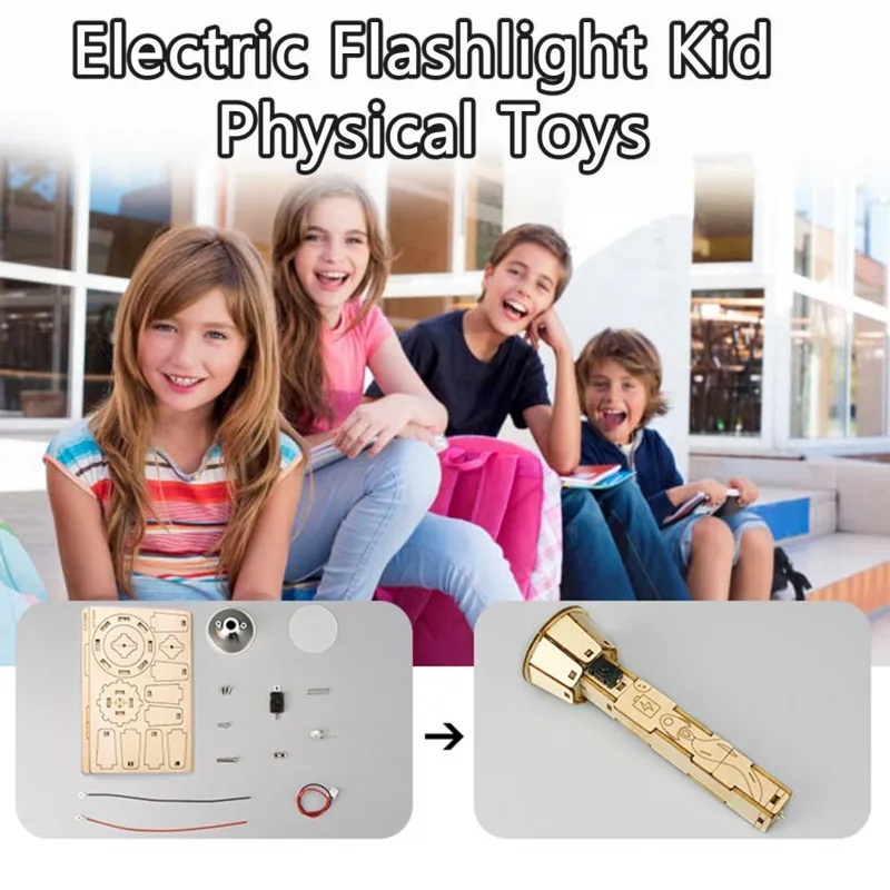 Wooden DIY Flashlight Puzzle K - Science Project Diy recension och pris