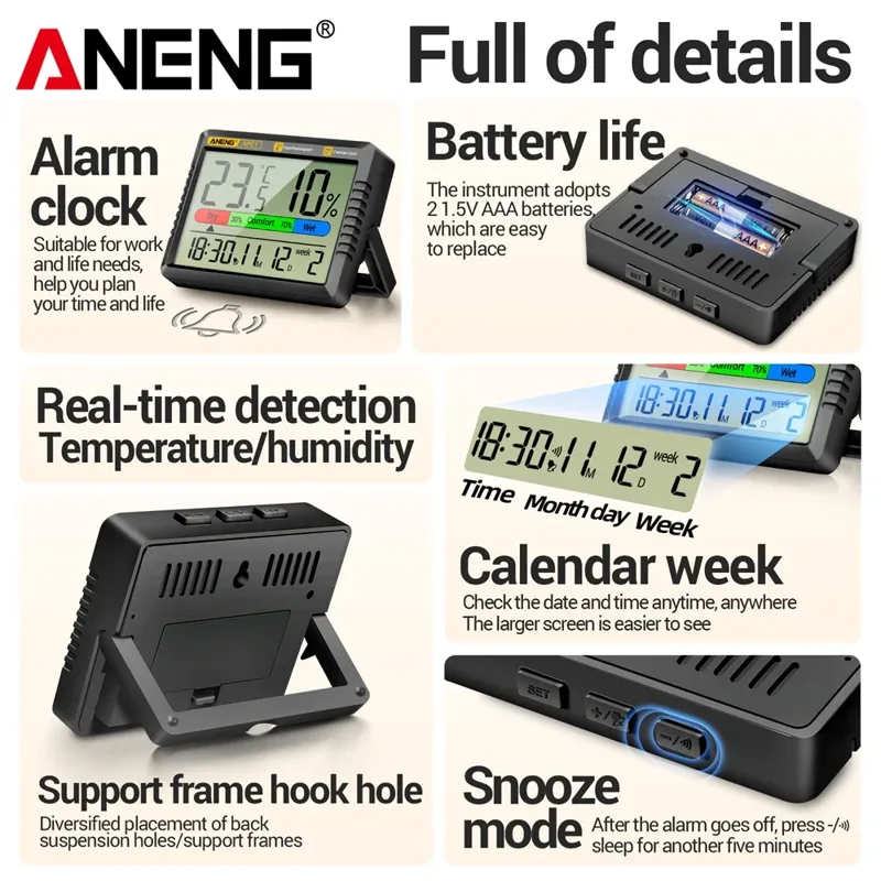 ANENG AP01 LCD Digital Thermom - Weather Station Indoor recension och pris