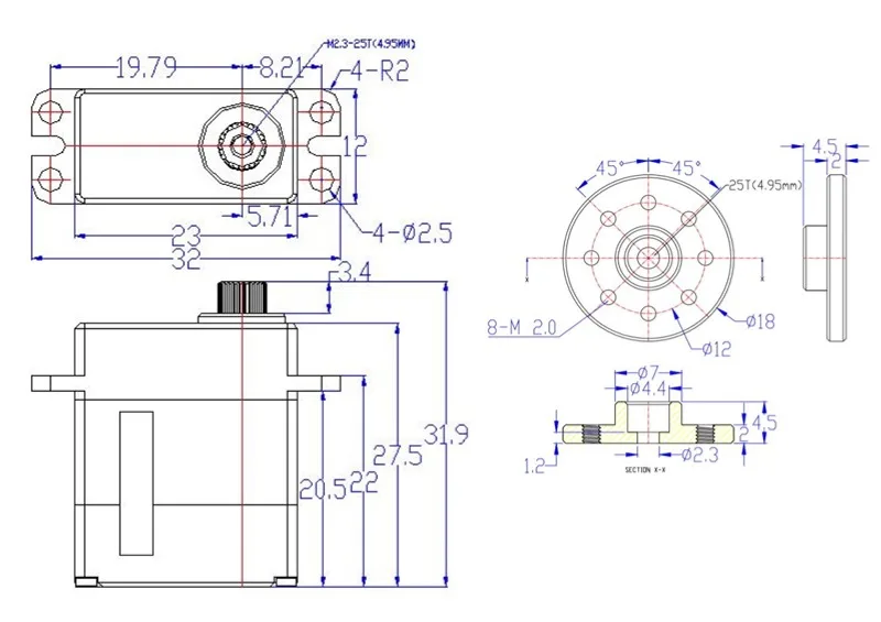 Feetech HLS3606M Constant Forc - Robot Arm Motor recension och pris
