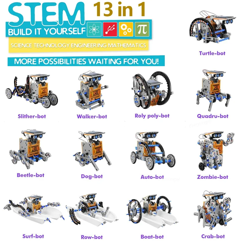 13-in-1 Solar Robot Kits DIY B - Science Project Robot recension och pris