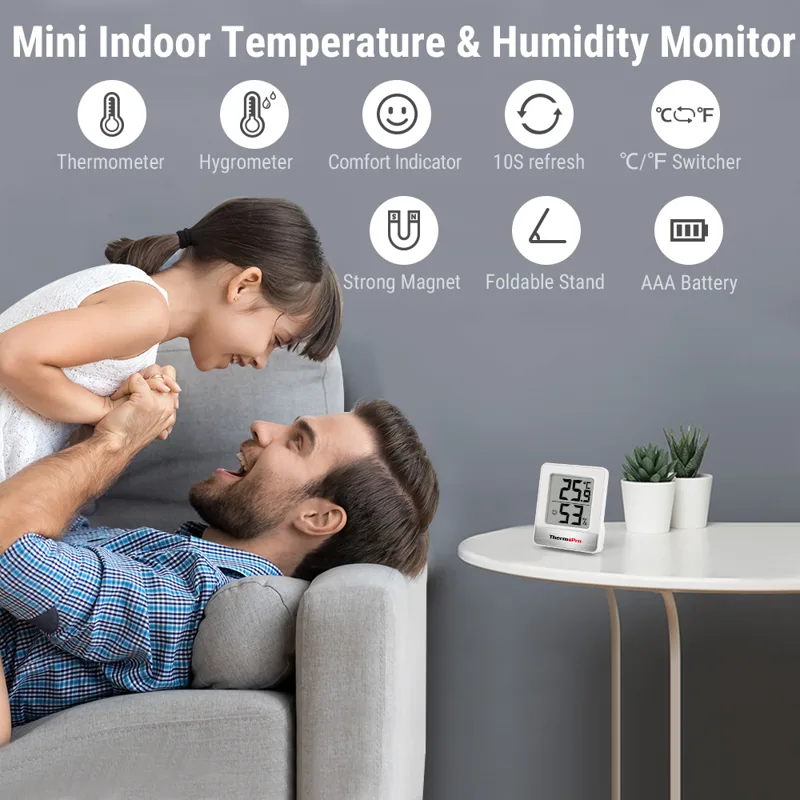 ThermoPro TP49 Mini Weather St - Weather Station Indoor recension och pris