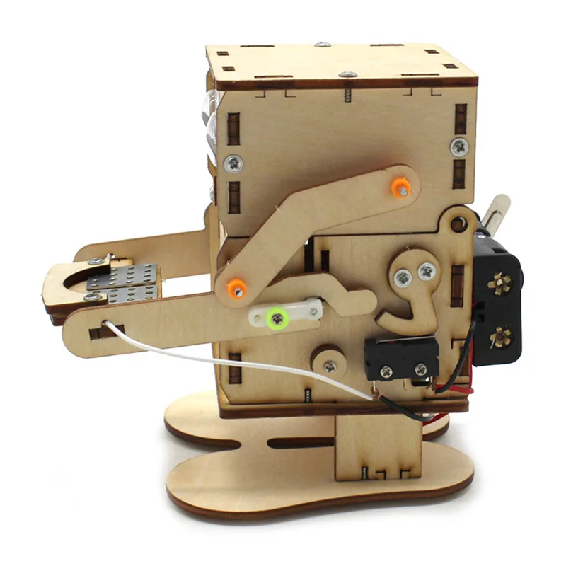 Robot Eating Coin Wood DIY Mod - Science Project Robot recension och pris