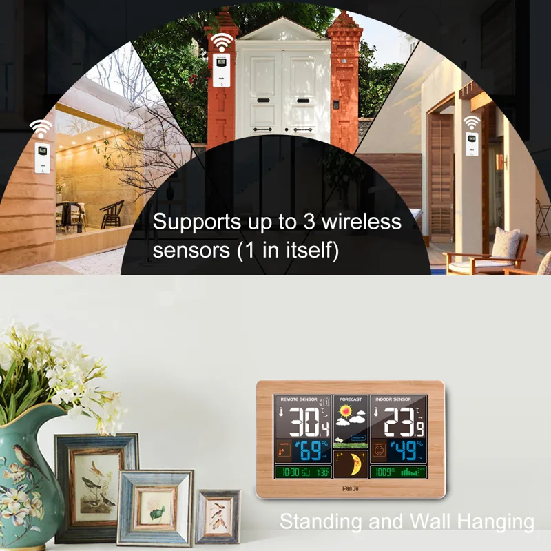 FanJu FJ3378 Digital Alarm Clo - Weather Station Indoor recension och pris