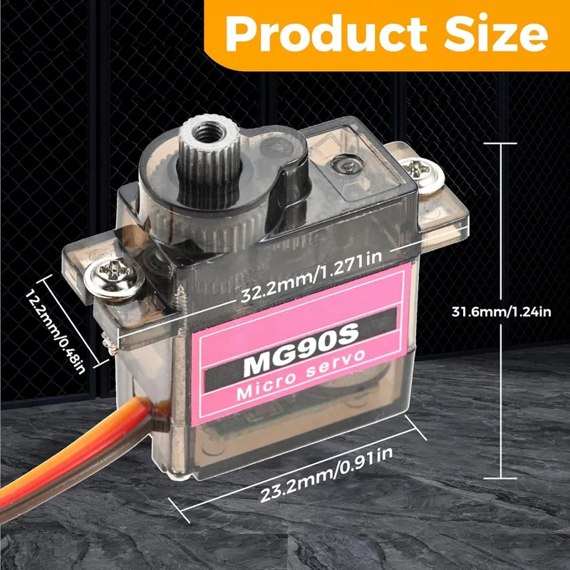 4pcs Micro Servo Metal Gear 90 - Robot Arm Motor recension och pris