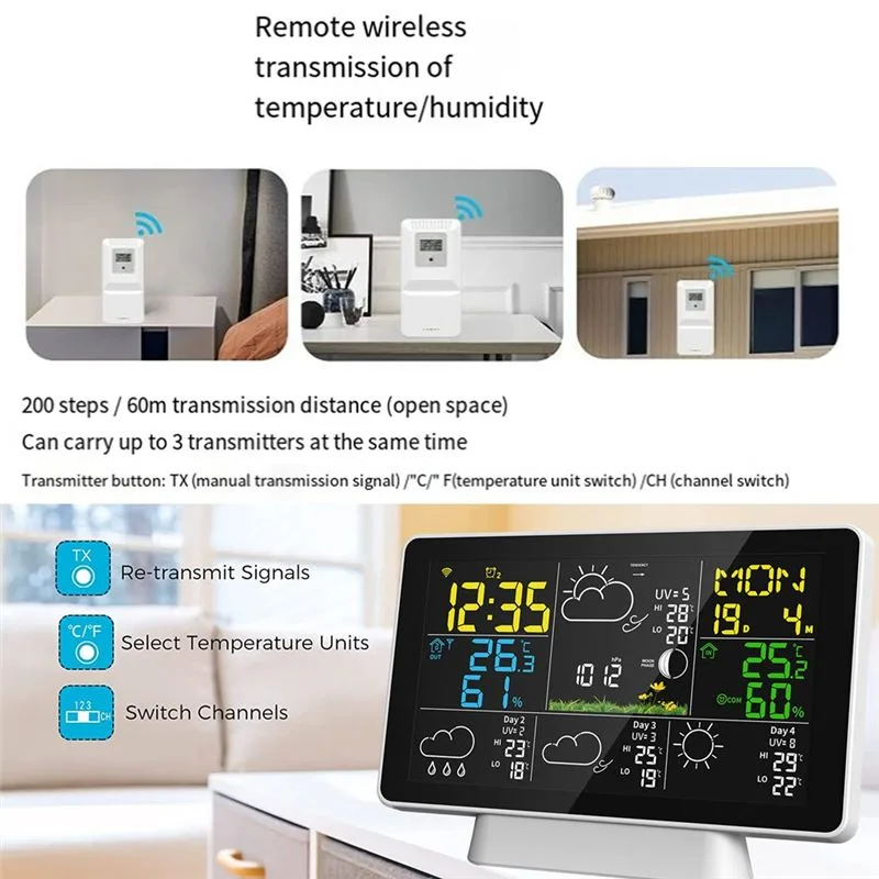 AEE8-LCD Weather Station Wirel - Weather Station Indoor recension och pris