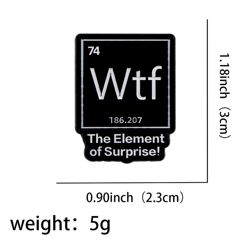Chemical Element 74 Enamel Pin - Science Bob recension och pris