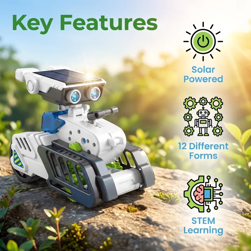 12-in-1 Solar Robot Educationa - Science Project Robot recension och pris