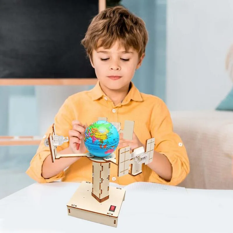 Wooden Satellite Model Making  - Science Project Toys Making recension och pris