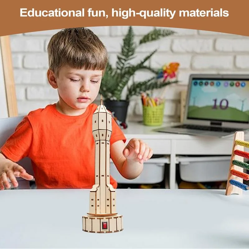 Wooden Satellite Model Making  - Science Project Toys Making recension och pris