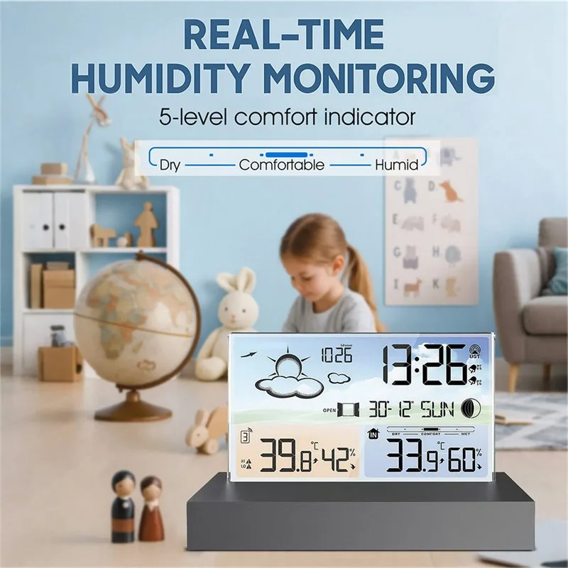 NEW HOT In Stock-Digital Weath - Weather Station Indoor recension och pris